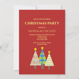 Invitation Fête de Noël d'entreprise Rouge