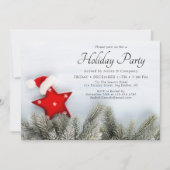 Invitation Fête de Noël d'entreprise rouge moderne (Devant)