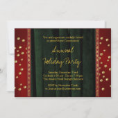 Invitation Fête de Noël d'entreprise Rouge Vert (Dos)