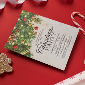 Invitation Fête de Noël d'entreprise rustique