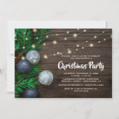 Invitation Fête de Noël d'entreprise Rustique Chic (Devant)