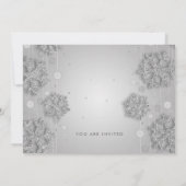 Invitation Fête de Noël d'entreprise Silver & Blue (Dos)