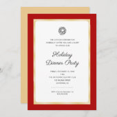 Invitation Fête de Noël d'entreprise Simple Classique (Devant / Derrière)