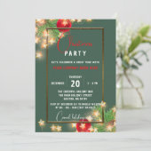 Invitation Fête de Noël d'entreprise Stars and Baubles (Debout devant)