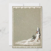 Invitation Fête de Noël déplaisant Snowman personnalisable (Dos)