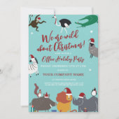 Invitation Fête de Noël des animaux sauvages de l'entreprise (Devant)