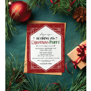 Invitation Fête de Noël des Années folles 1920