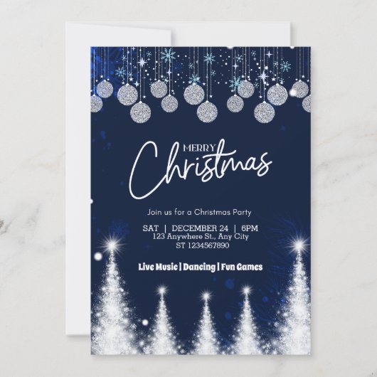 Invitation Fête de Noël des arbres (Devant)