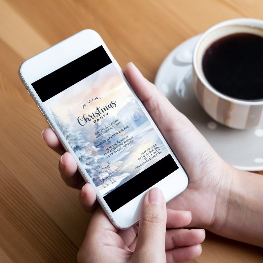 Invitation Fête de Noël des arbres d'hiver