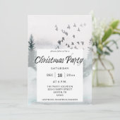 Invitation Fête de Noël des arbres d'hiver (Debout devant)