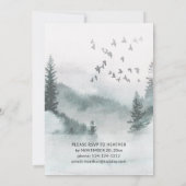 Invitation Fête de Noël des arbres d'hiver (Dos)