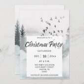 Invitation Fête de Noël des arbres d'hiver (Devant / Derrière)