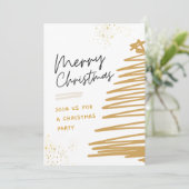 Invitation Fête de Noël des arbres d'or (Debout devant)