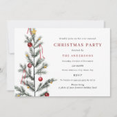 Invitation Fête de Noël des arbres traditionnels (Devant)