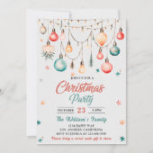 Invitation Fête de Noël des balles de Noël (Devant)