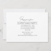 Invitation Fête de Noël des bouleaux de neige Dusty Blu ID100 (Dos)