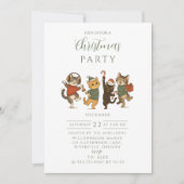 Invitation Fête de Noël des chats de Noël (Devant)
