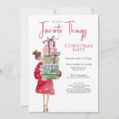 Invitation Fête de Noël des Choses Préférées (Devant)