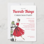 Invitation Fête de Noël des Choses Préférées (Devant)