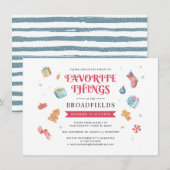 Invitation Fête de Noël des Choses Préférées (Devant / Derrière)