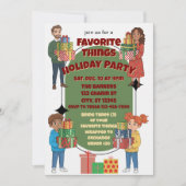 Invitation Fête de Noël des Choses Préférées, échange de cade (Devant)