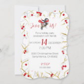 Invitation Fête de Noël des couples personnalisés (Dos)