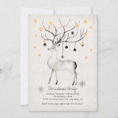 Invitation Fête de Noël des décorations modernes de rennes (Devant)