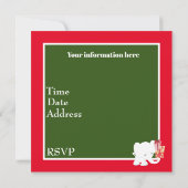 Invitation Fête de Noël des éléphants blancs (Dos)