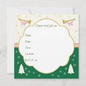 Invitation Fête de Noël des enfants - arbre, ballerine, noise (Dos)