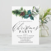 Invitation Fête de Noël des entreprises Holly et Pine (Debout devant)