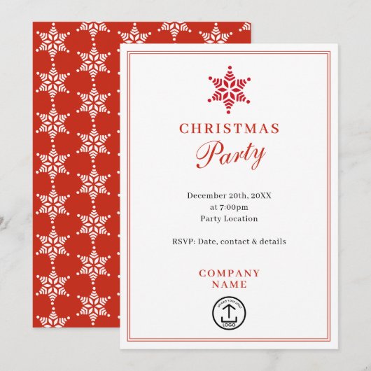 Invitation Fête de Noël des entreprises modernes (Devant / Derrière)