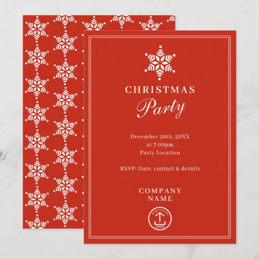 Invitation Fête de Noël des entreprises modernes (Devant / Derrière)