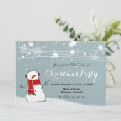 Invitation Fête de Noël des Étoiles de neige rouge de Scarf S (Debout devant)