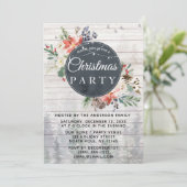 Invitation Fête de Noël des feux de forêt d'hiver en Russie (Debout devant)