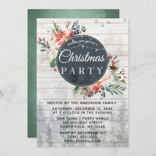 Invitation Fête de Noël des feux de forêt d'hiver en Russie