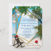 Invitation Fête de Noël des Fiançailles de vacances (Devant)