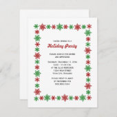 Invitation Fête de Noël des Flèches rouges et vertes (Devant / Derrière)