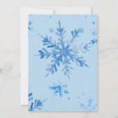 Invitation Fête de Noël des flocons d'eau modernes (Dos)