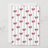 Invitation Fête de Noël des Garlands à la Bow rouge (Dos)