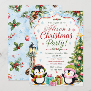 Invitation Fête de Noël des manchots