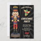 Invitation Fête de Noël des Noeuds rouges et bleus (Devant)