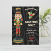 Invitation Fête de Noël des Noisettes rouges et vertes (Debout devant)