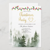 Invitation Fête de Noël des pins à cordes (Devant / Derrière)