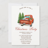 Invitation Fête de Noël des pins de Camion Rouge (Devant)