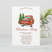 Invitation Fête de Noël des pins de Camion Rouge (Debout devant)