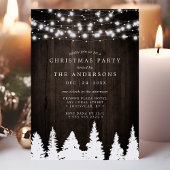 Invitation Fête de Noël des pins rustiques