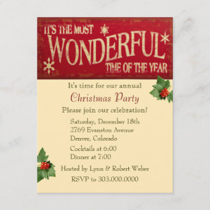 Invitation Fête de Noël des plus merveilleux