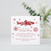 Invitation Fête de Noël des poissons rouges et blancs (Debout devant)