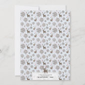 Invitation Fête de Noël des rennes scandinaves (Dos)