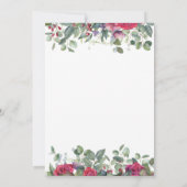 Invitation Fête de Noël des Roses d'hiver Floral Wreath (Dos)